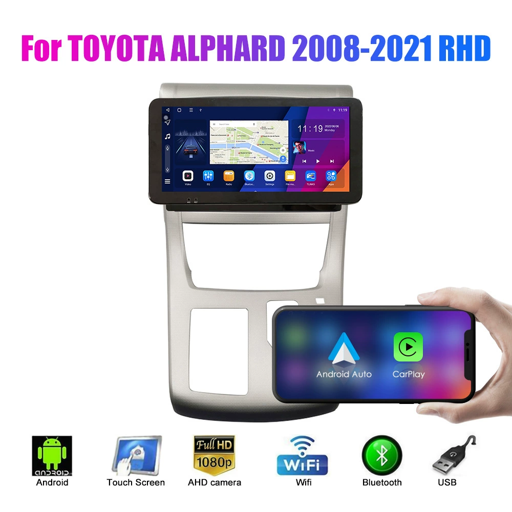 Подходит к Toyota Alpha 2008-2021 Android автомобильный навигатор GPS разворот изображение автомобильный ресивер все-в-одном