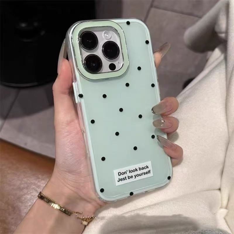 Punto de onda simple estilo ins para iPhone16ProMax Apple 15 funda para teléfono móvil 13/14 Jelly 15PM pareja