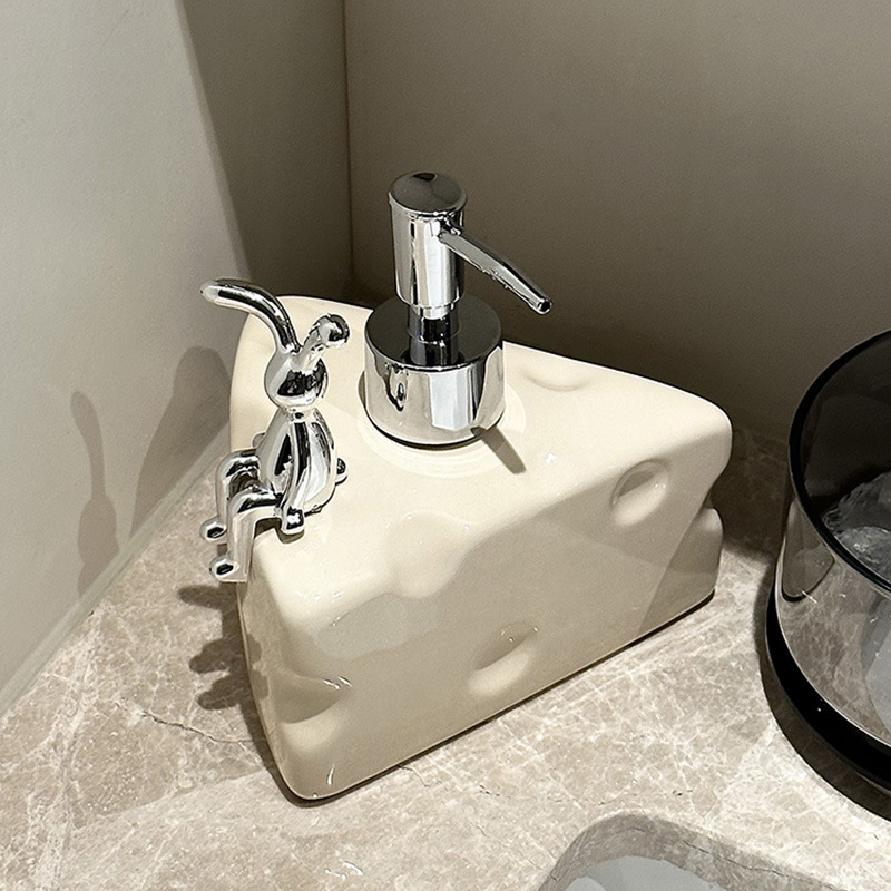 Botella de desinfectante de manos de cerámica baño doméstico inodoro Champú gel de ducha tipo de prensa botella de loción de sub-embalaje botella vacía