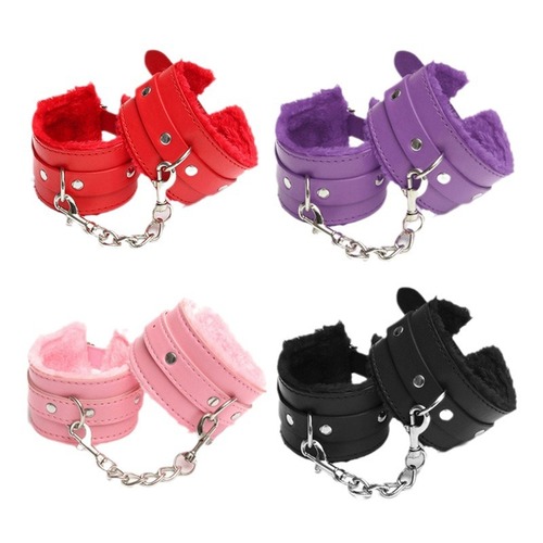 SM plush handcuffs and shackles, leather bondage, alternative couple sex health toys, adult products wholesale
