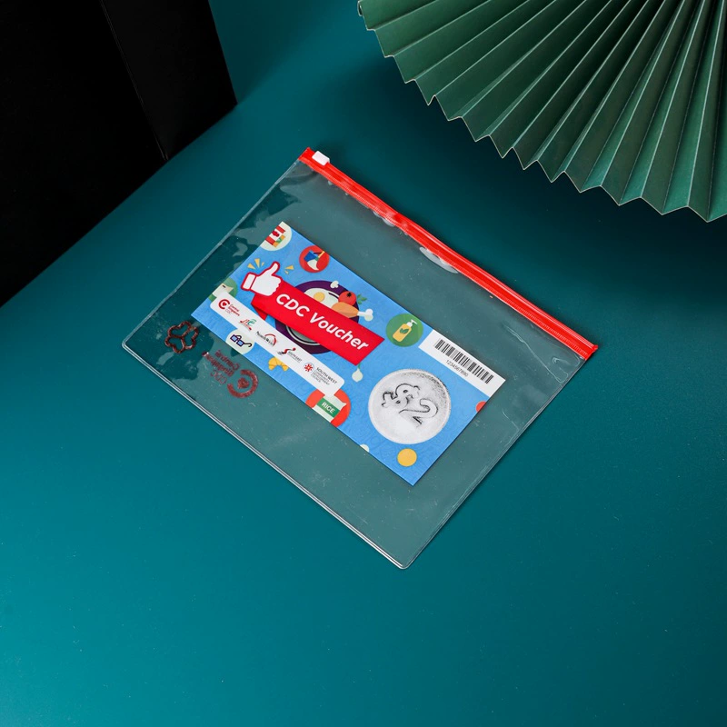 Водонепроницаемая складная сумка на молнии оптом предприятие сумка для хранения офисных документов Двусторонняя высокая прозрачная бумага для печати логотипа ПВХ сумка