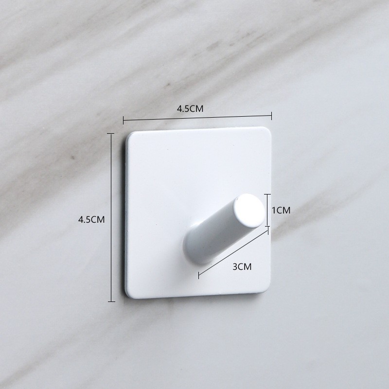 Gancho oblicuo de acero inoxidable (blanco) cuadrado