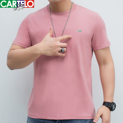 Cartelo /CARTELO Short sleeved T-shirt man half sleeve middle age atmosphere summer men's wear Manufactor wholesale