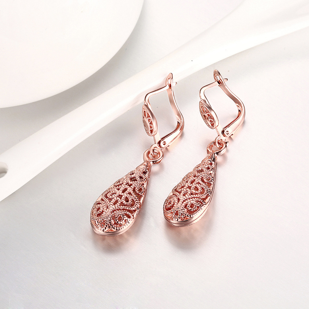 Simple Style Water Droplets Copper Plating Drop Earrings 1 Pair