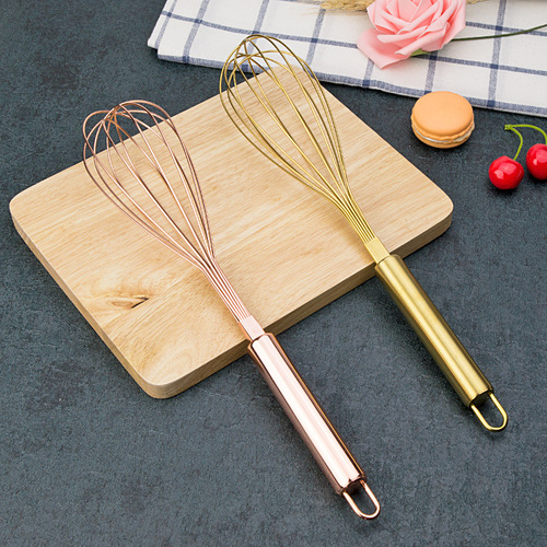 Rose gold 304 egg beater gold-plated egg beater golden egg beater brass stainless steel 304 egg beater egg beater
