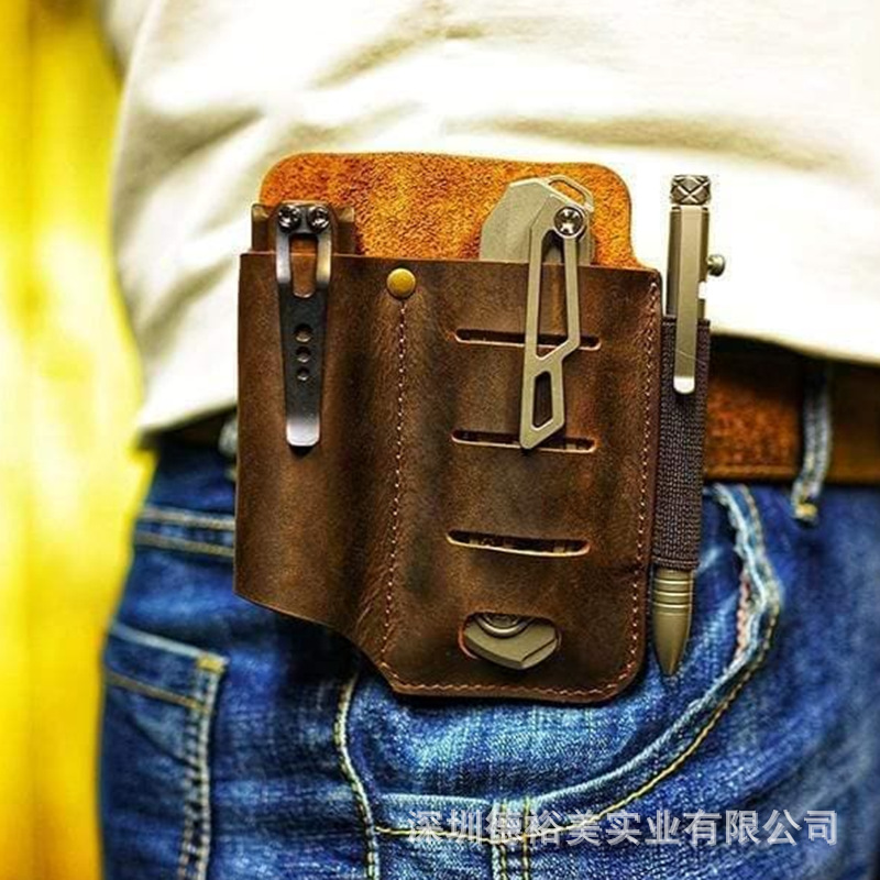 EDC战术多功能腰带套 工具套手电套刀套腰挂皮套