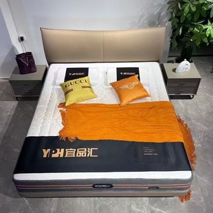 Trendy Chanel Floating Italian Minimalist Bed Luxury Double Bed Modern Simple Master Bedroom Double Bed Top Layer Cowhide