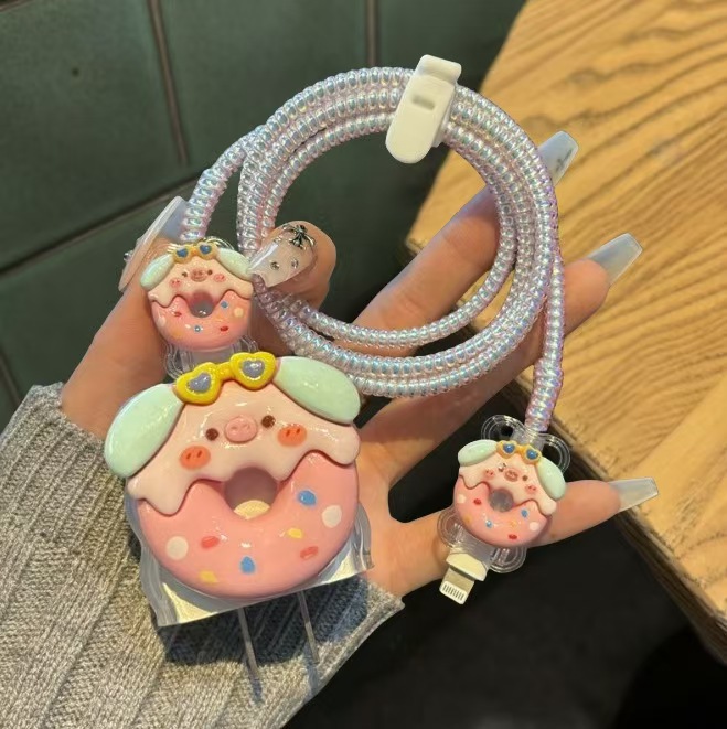 Para Apple 14 línea de datos cubierta protectora iPhone13 cargador cabezal 12promax bobinado estuche para iPad