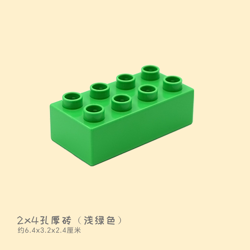 Кирпич толщиной 2х4 отверстия, светло-зеленый