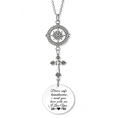 Round Plaque Car Hanging Ornament: Car hanging - chain-clause-6-car-ornaments