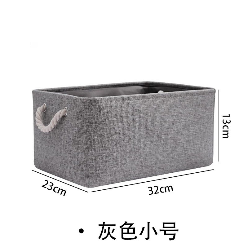 新品リネン収納バスケット折りたたみ式衣類収納ボックス玩具収納ボックス綿紐整理収納バスケット|undefined