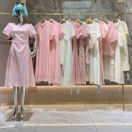 25夏熠烟风雅轻奢设计感收腰法式连衣裙套装毛衣上衣品牌尾单清货