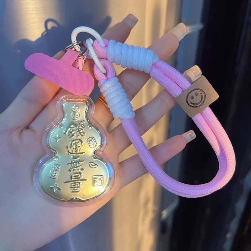 足金999招财纳福诸事顺遂葫芦钥匙扣车钥匙挂件手机链小礼品挂饰|undefined