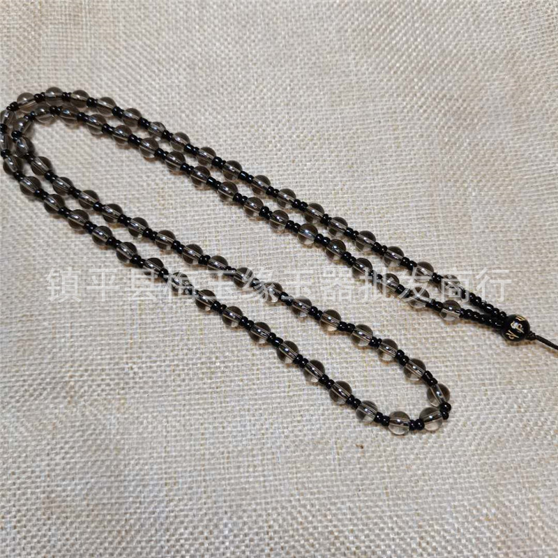 厂家批发手编织全珠绳黄金绳玻璃圆珠链吊坠挂绳