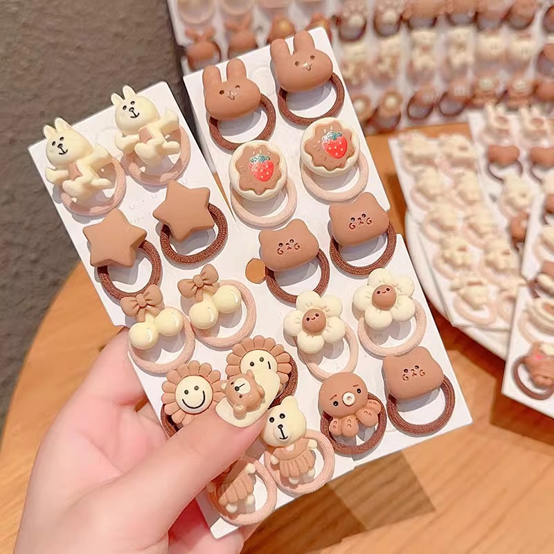 El lindo lazo para el cabello del pulgar del bebé no daña el cabello, tocado de goma para niños, tocado de niña, accesorio para el cabello de bebé de alta elasticidad