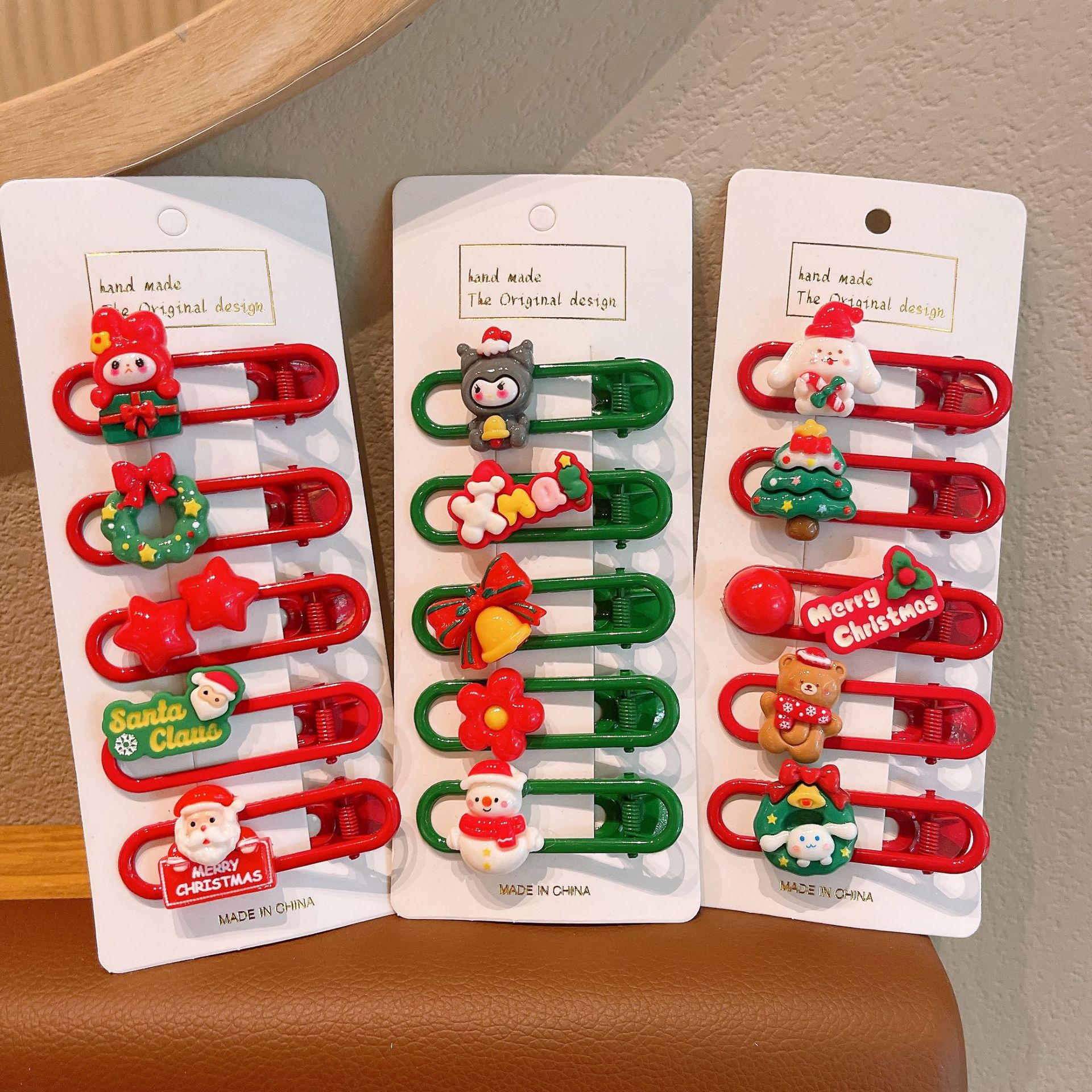 Navidad lindos clips de dibujos animados árbol de Navidad clip de metal clip de clip