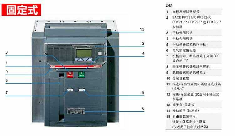 ABB框架断路器E1N1000 R1000 PR121/P-LSIG WMP 3P M100aa-阿里巴巴