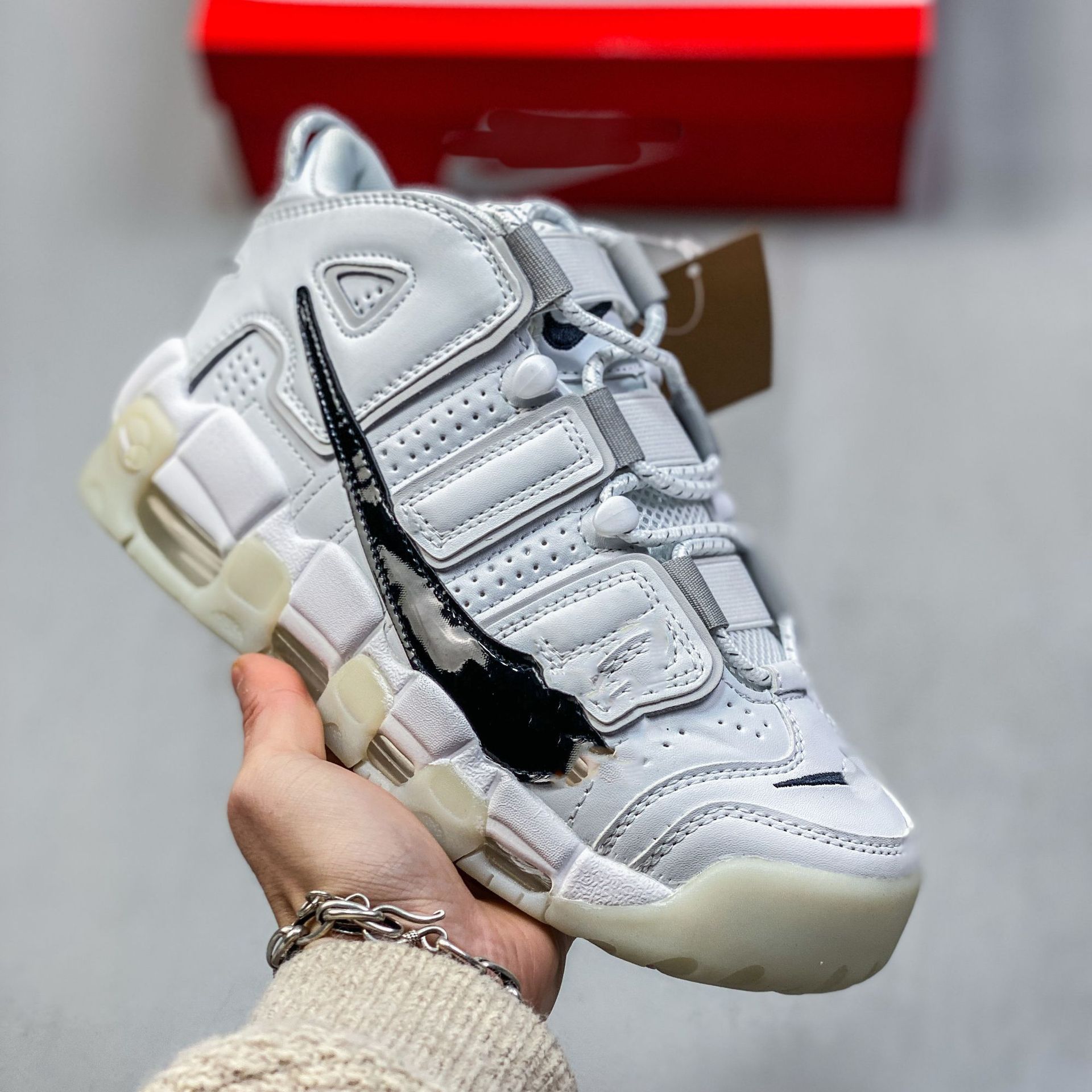 Zapatos de baloncesto de aire de cuero puro 3M zapatos deportivos casuales con almohadilla de aire negro y blanco panda alienígena zapatos para hombres y mujeres