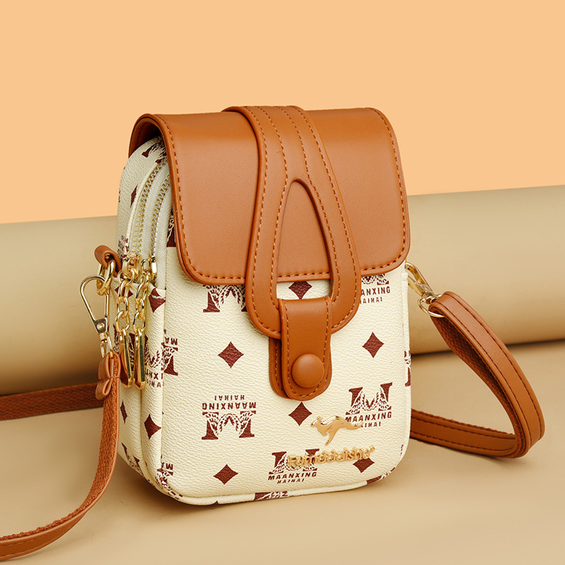 Cross-Border Women's Bag New Fashion Floral Mobile Phone Bag Mini Small Versatile Korean Style Cross-Body Shoulder Bag