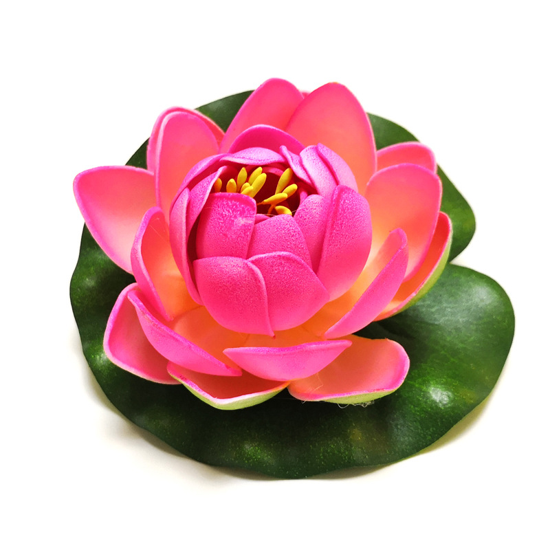 Lotus artificial hoja de loto para dormir Lotus falso loto danza accesorios piscina decoración Lotus EVA espuma flor eterna