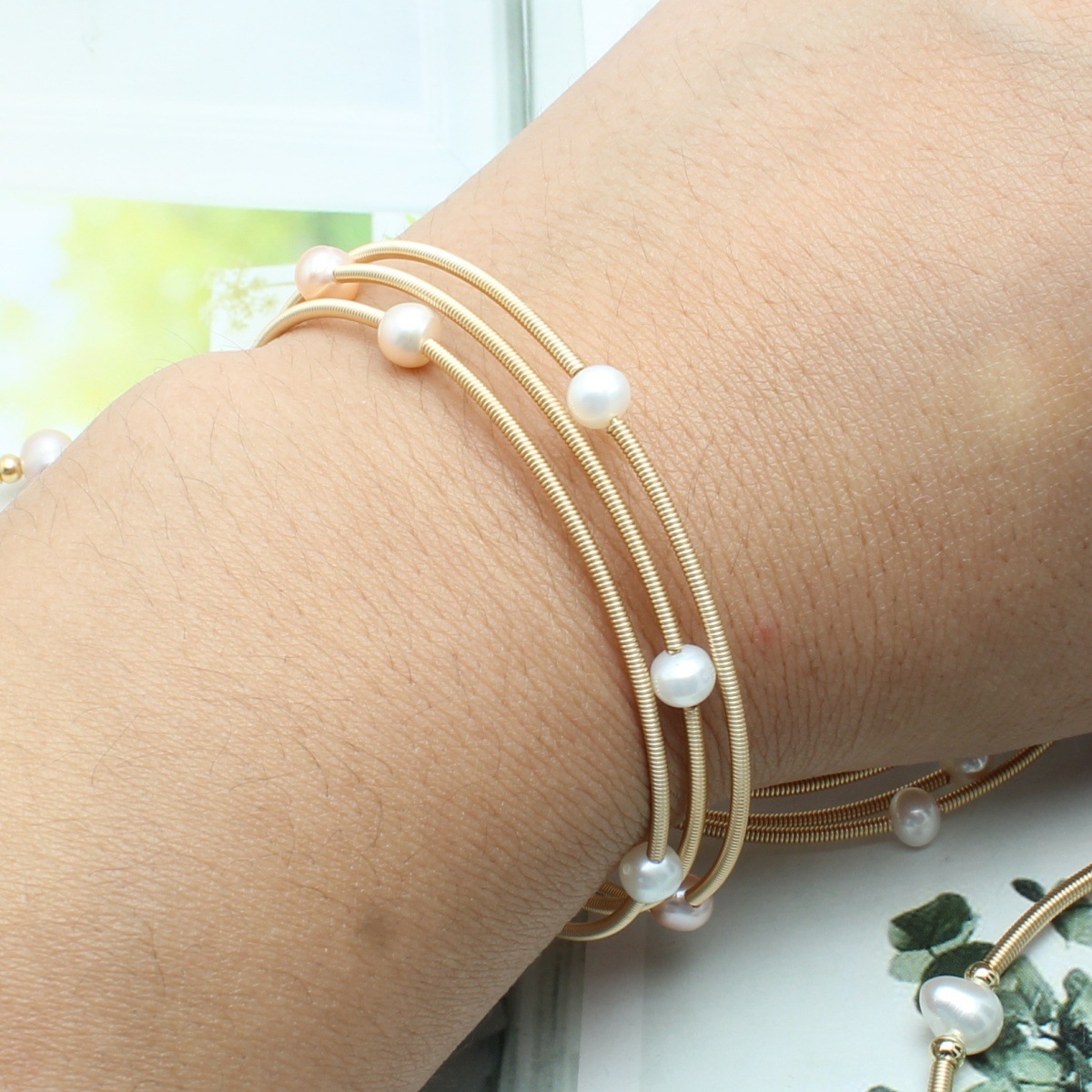Light Luxury Retro Natural Pearl Bracelet Women's Bracelet Simple Fashion Hand Jewelry Ready-Made Factory Direct Sale