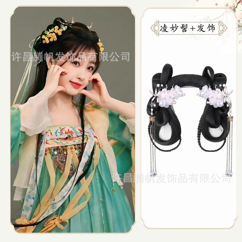 링 미아오 번 + 황금 잠자리 헤어 액세서리 한 쌍