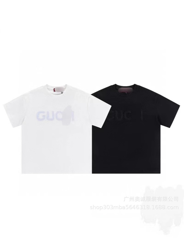 国境を越えた貿易 G ファミリー 24ss 高品質 240 グラム デイリー カジュアル ルーズ メンズ レディース カップル ラウンドネック 半袖 Tシャツ|undefined