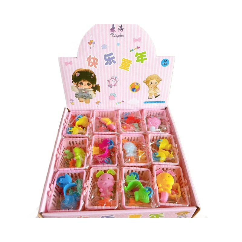 Juguetes para niños mini cesta de compras gran bola de bolsas grandes animales pequeños juguetes combinación de juego DIY creativo marino bebé