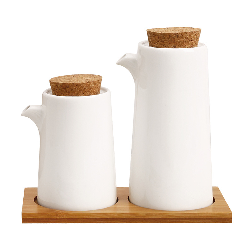 Set de botellas de cerámica estilo japonés para condimentos