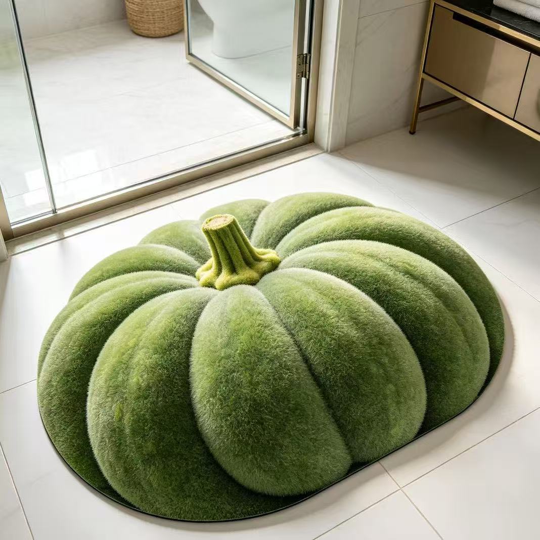 Alfombra antideslizante transfronteriza de lodo de diatomeas 3D estereoscópica alfombra de suelo de baño inodoro absorbente de agua alfombra de suelo de baño