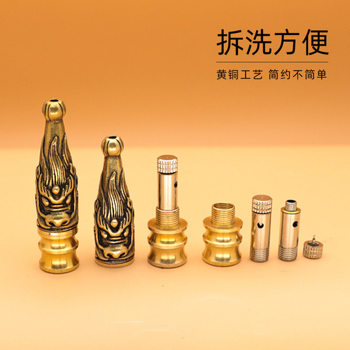 Smoking set simple smoking artifact brass cigarette butt filter cigarette holder accessories tobacco stem bishop atomizer pipe wholesale