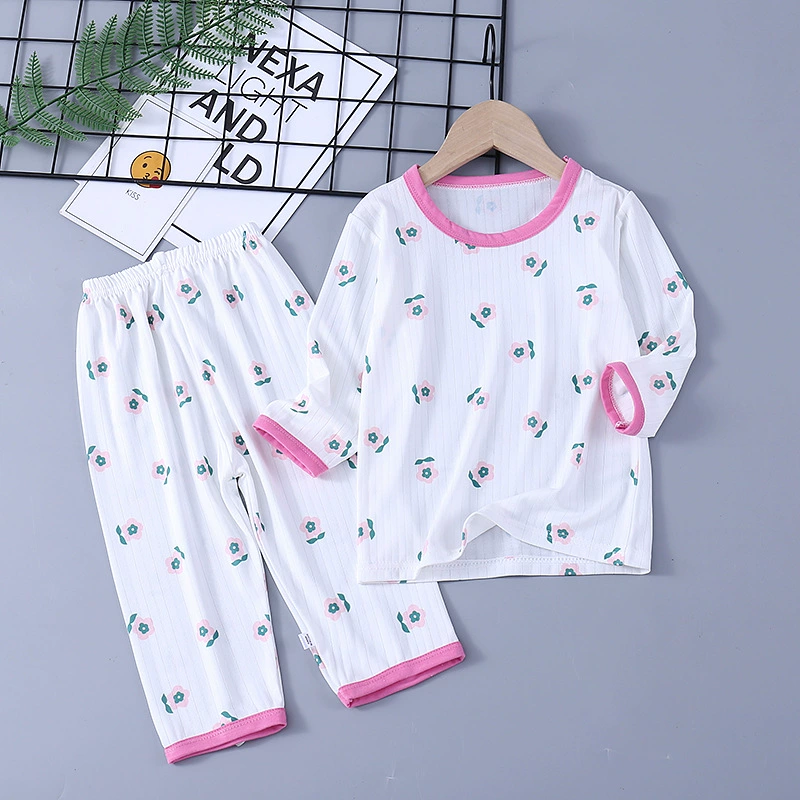 Summer pijama, children's thin breathable set for boys, Korean style, with short sleeve, loose fit