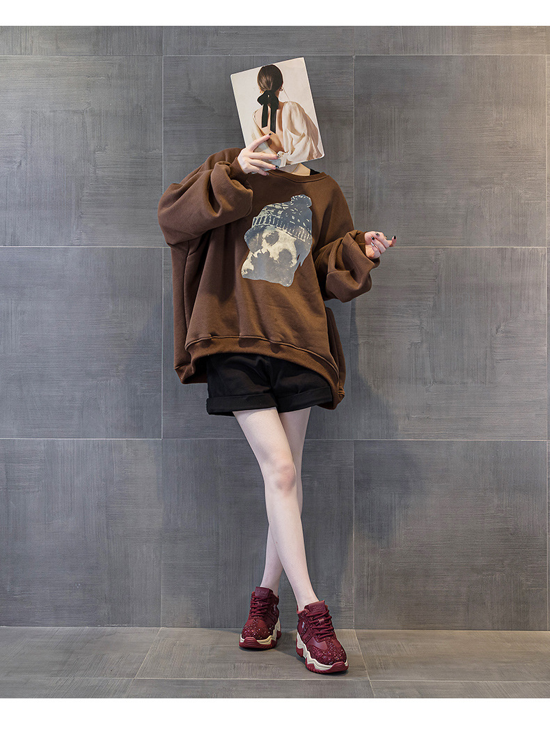 Giày sneaker nữ chunky đế dày phong cách hot girl, cổ điển năng động mùa đông 2025 — M2669 màu vàng một lớp lót trong, M2669 một lớp màu đen, M2669 màu đỏ một lớp bên trong, M2669 màu xám một lớp bên trong chi tiết 24