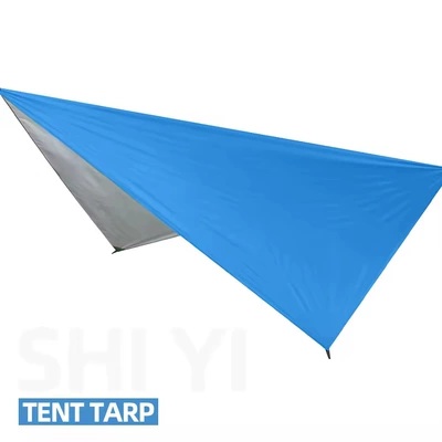 Outdoor Supplies Multifunctional Triangle: Avtomobil yan çətirləri - silver-painted-blue-230140cm