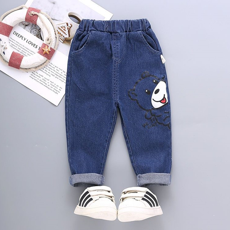 男の子のジーパンの春秋の子供服の韓国版のカジュアルなズボンの子供のズボンの小さい子供の赤ちゃんのズボンのファッション|undefined