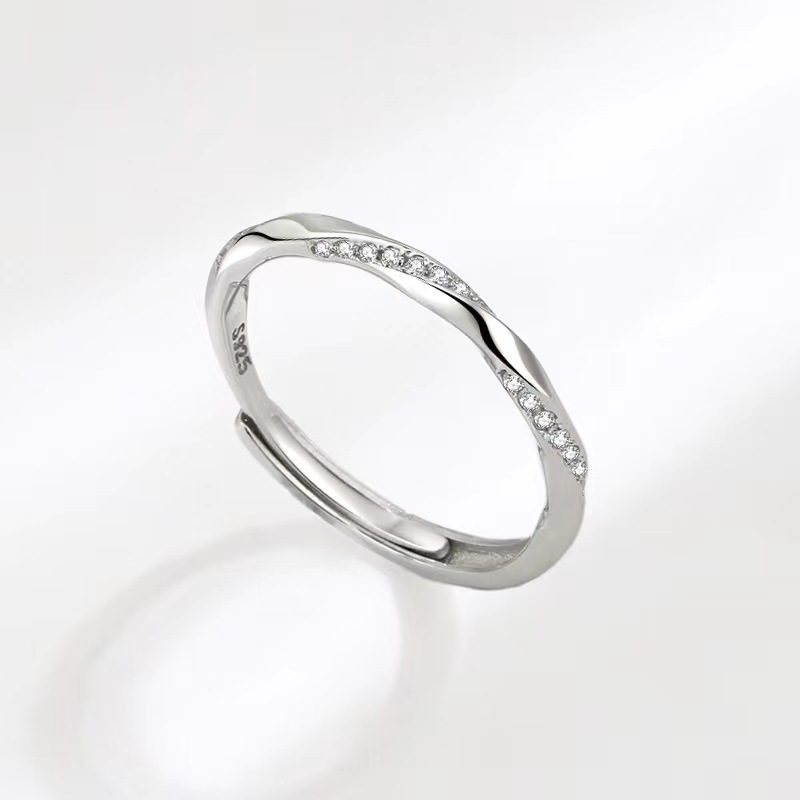 Holiday, Daily Occasion Wave Pattern Copper Möbius Ring Couple Rings Fashion Personality Simple Open Rings For Men And Women One Pair Qixi Festival Gift One Piece Dropshipping