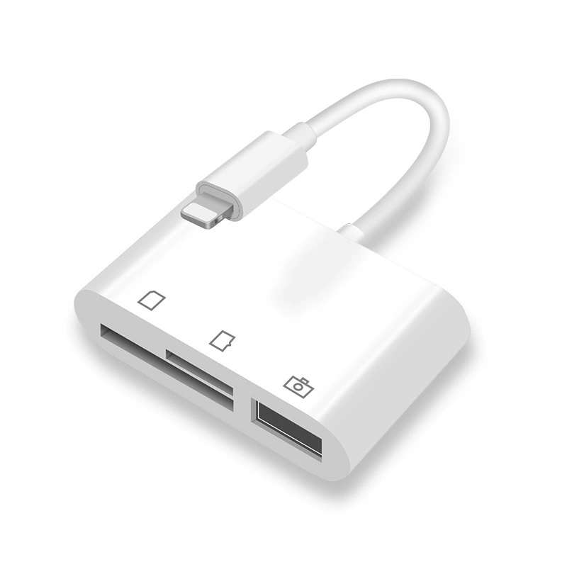 Manufacturer supplies applicable to Apple mobile phone linghting interface computer Lighting multi -function card reader