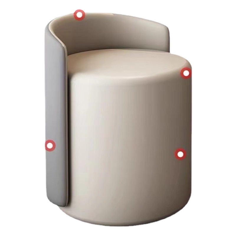 Nordic Style Makeup Stool Home Dressing Table Stool Subnet Red Photo Modern Living Room Light Luxury Chair Simple Nail Art Low Round Stool