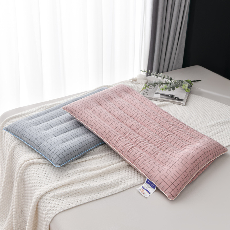 低めの枕、純綿ウォッシュドコットン枕、枕芯が倒れにくい、睡眠補助、学生寮、大人用、洗濯機で洗え、安らかな睡眠を保証|undefined