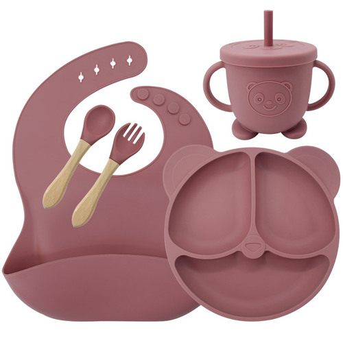 Baby and Maternity Supplies Children's Tableware Set Combination One-piece Baby Tableware Set Food Supplement Feeding Silicone Tableware