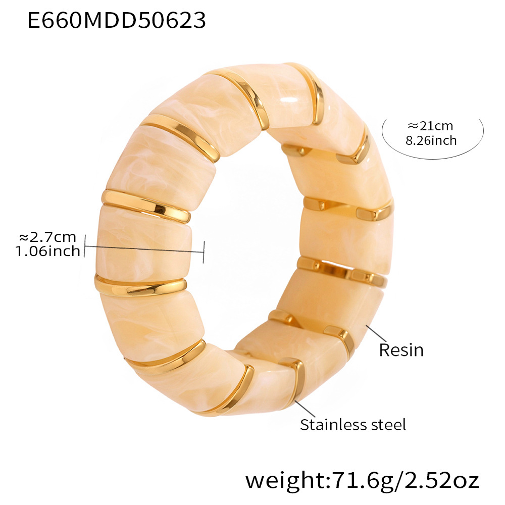 E660-옐로우 엘라스틱 팔찌 20cm