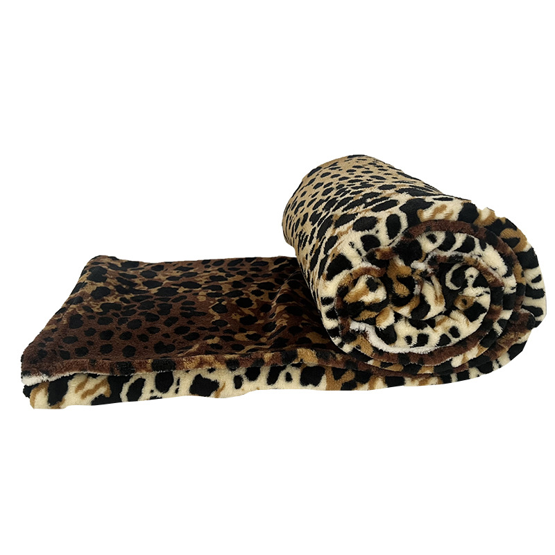 虎纹印花法兰绒毛毯春秋床上用品盖毯亲肤双面法兰绒毛毯厂家批发