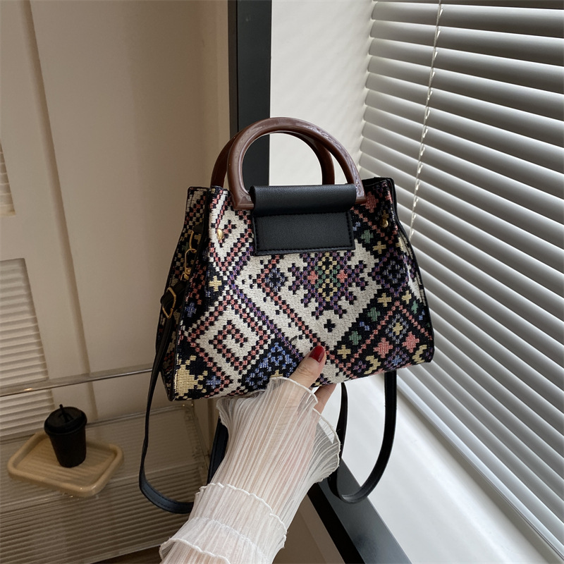 Moda nuevo 2023 Bolso pequeño de las mujeres moda Plaid crossbody bolsa de hombro de lona simple bolso elegante