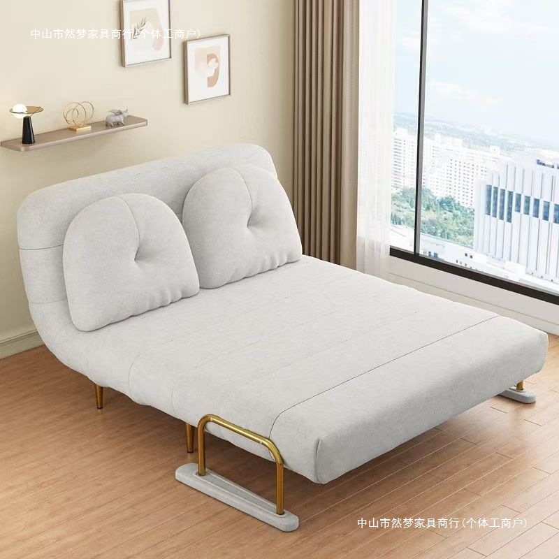Foldable Lazy Sofa New Sofa Bed Dual-Purpose Single Small Apartment Balcony Living Room Multi-Functional Retractable Double