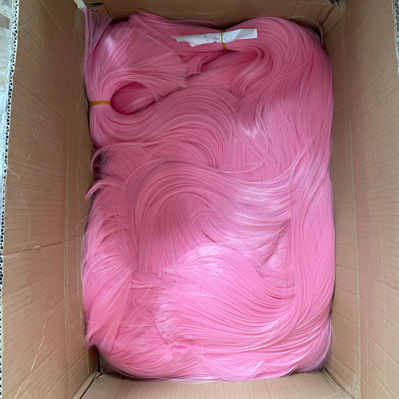 Amazon cross-border hot wig hair untreated raw materials high temperature chemical fiber support cutting factory direct sales