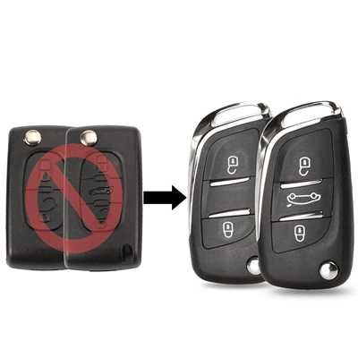 Suitable for Peugeot Citroen Triumph Sega Smart Car Folding Remote Key Modification DS Replacement Shell