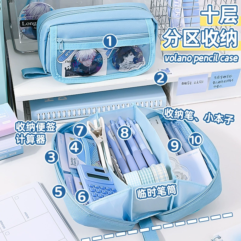 Capacious high quality cute pencil case for students