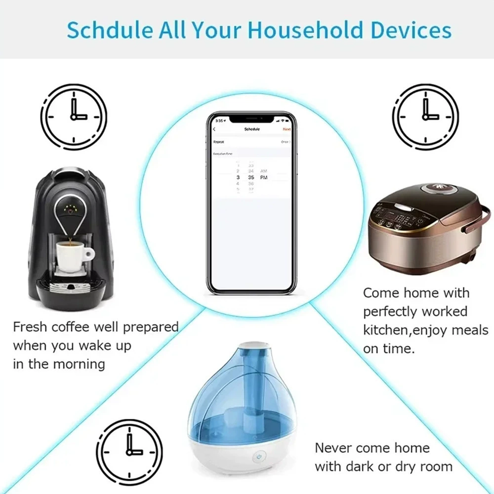 涂鸦 Metered European standard socket WIFI Bluetooth smart socket APP scheduled remote voice control Alexa