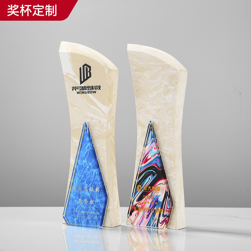 crystal trophy medal Free of charge Lettering originality company Printing woodiness trophy Annual meeting Awards Veterans match Manufactor