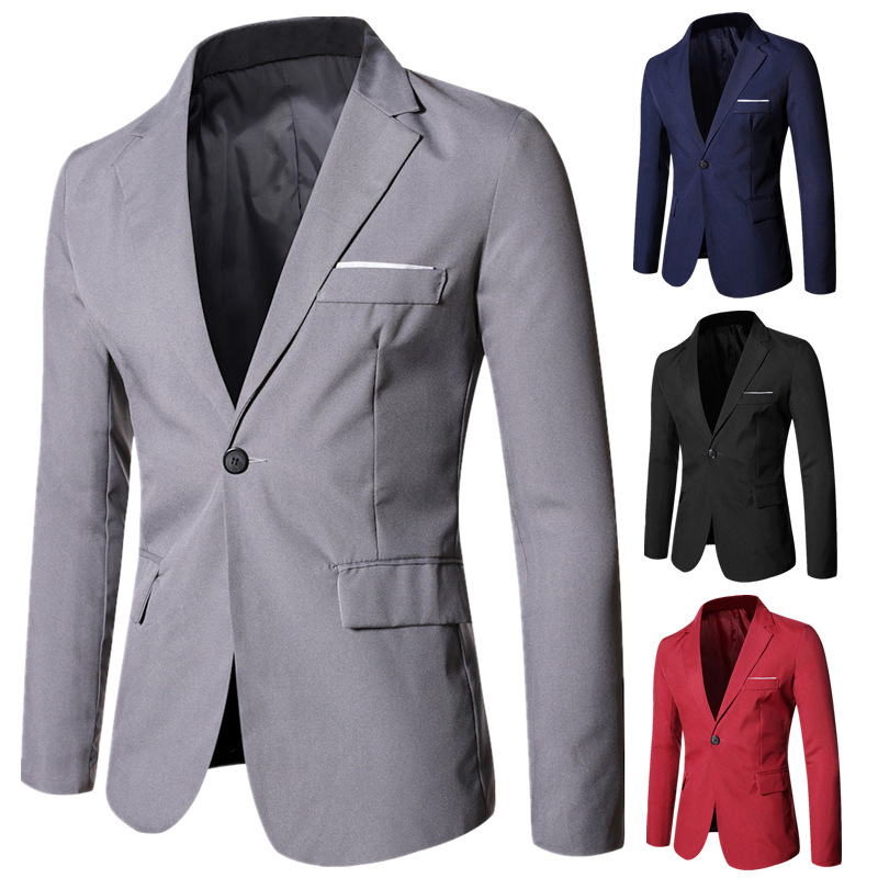 Transfronterizo 2023 nuevo traje casual de los hombres tamaño europeo pequeño traje juvenil guapo británico único abrigo de moda superior